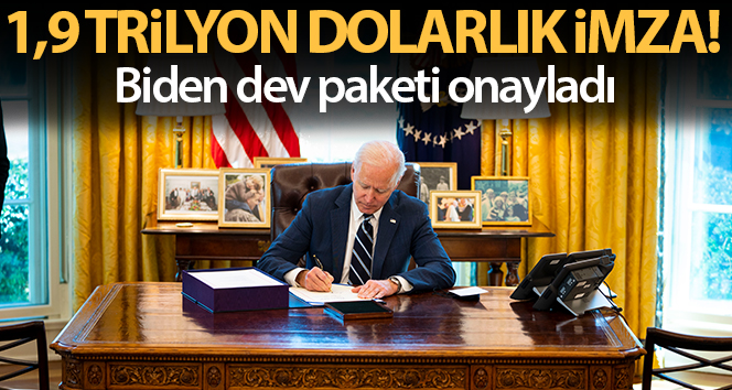 ABD Başkanı Joe Biden 1,9 trilyon dolarlık Covid-19 destek paketini imzaladı