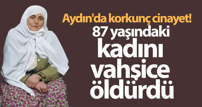 Aydın’da korkunç cinayet! 87 yaşındaki kadını vahşice öldürdü