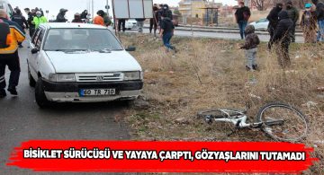 Bisiklete ve yayaya çarpan sürücü gözyaşlarına boğuldu