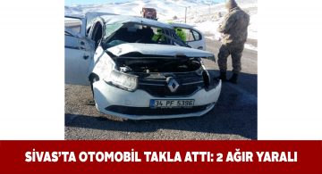 Buzlanan yolda takla atan otomobildekiler ağır yaralandı