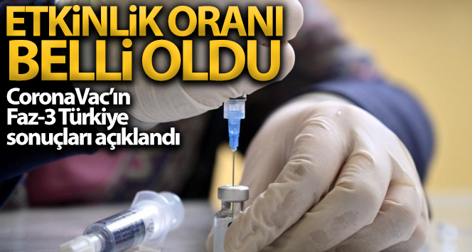 CoronaVac isimli Covid-19 aşısının Faz-3 Türkiye sonuçları açıklandı