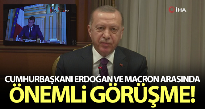 Cumhurbaşkanı Erdoğan, Fransa Cumhurbaşkanı Macron ile görüştü