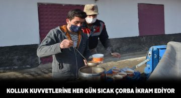 Düşünceli esnaf kolluk kuvvetlerine 7/24 çay ve çorba ikramı yapıyor
