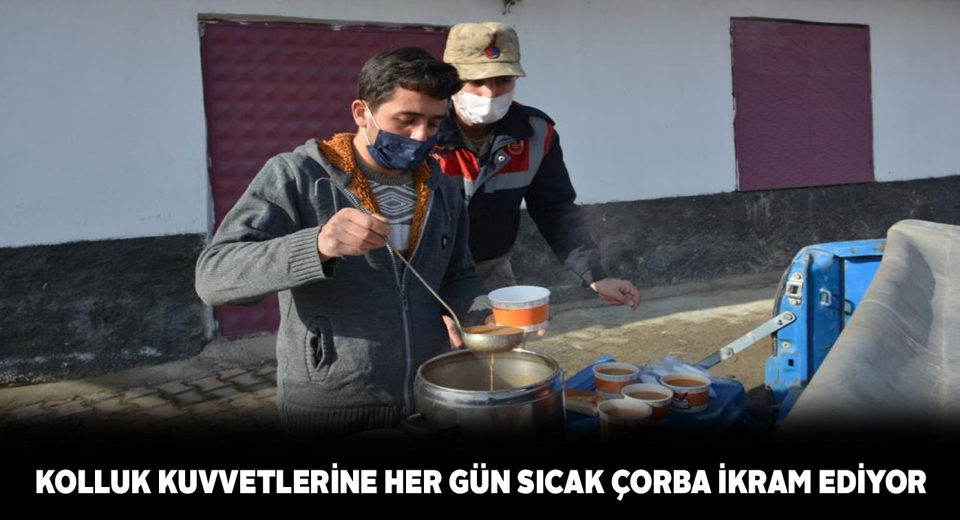 Düşünceli esnaf kolluk kuvvetlerine 7/24 çay ve çorba ikramı yapıyor