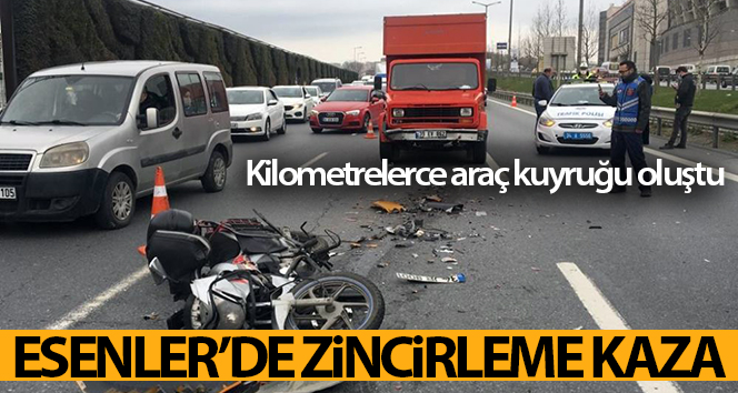 Esenlerde zincirleme kaza: Kilometrelerce araç kuyruğu oluştu