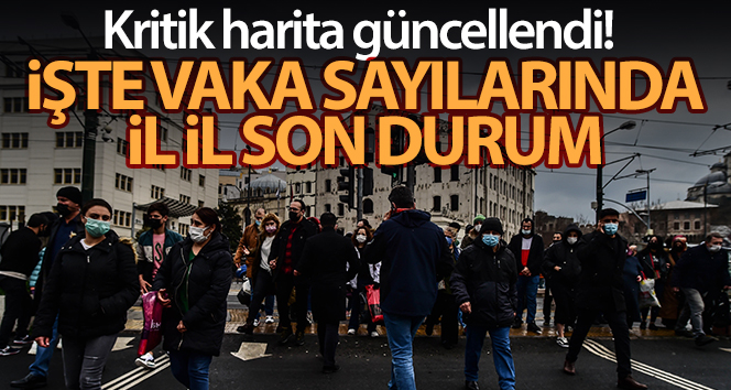 Sağlık Bakanlığı, 20-26 Mart arasında illere göre her 100 bin kişide görülen Kovid-19 vaka sayılarını açıkladı