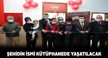 Sivaslı şehidin adı Yıldızeli’ndeki kütüphaneye verildi