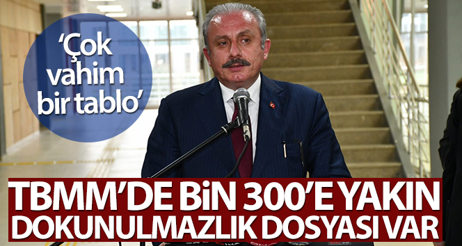 TBMM Başkanı Şentop: ‘TBMM’de bin 300’e yakın dokunulmazlık dosyası var, çok vahim bir tablo’
