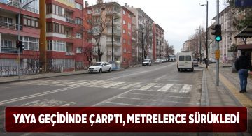 Yaya geçidini kullanan vatandaşa otomobil çarptı