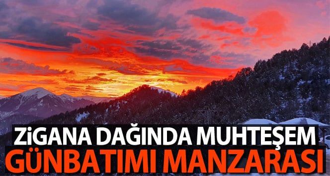 Zigana Dağında muhteşem günbatımı manzarası görenleri mest etti