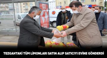 Vali Ayhan Afgan satıcının tüm limonlarını satın aldı