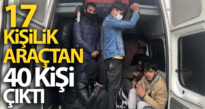 Başkent’te 17 kişilik araçtan 40 düzensiz göçmen çıktı