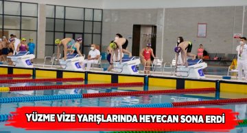 Sivaslı genç yüzücüler kıyasıya yarıştı