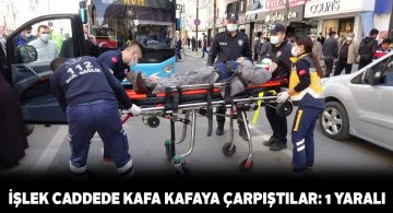 İnönü bulvarında iki araç çarpıştı, 1 yaralı