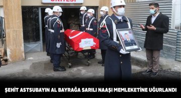 Trafik kazasında şehit olan astsubayın naaşı memleketine uğurlandı
