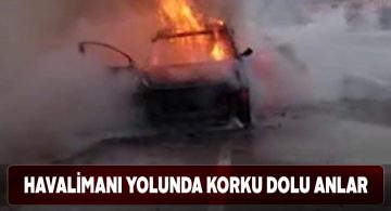 Seyir halindeki cip bir anda alev aldı