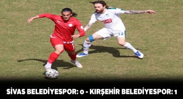 Sivas Belediyespor Kırşehir Belediyespor’a mağlup oldu