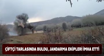 Tarlasını süren çiftçi havan mühimmatı buldu