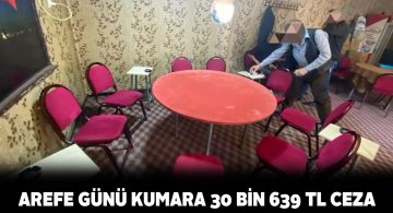 Kaçak kumar arife günü dinlemedi