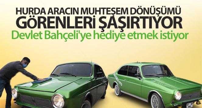 Hurdadan alarak yenilediği Anadol marka otomobili Devlet Bahçeli’ye hediye etmek istiyor
