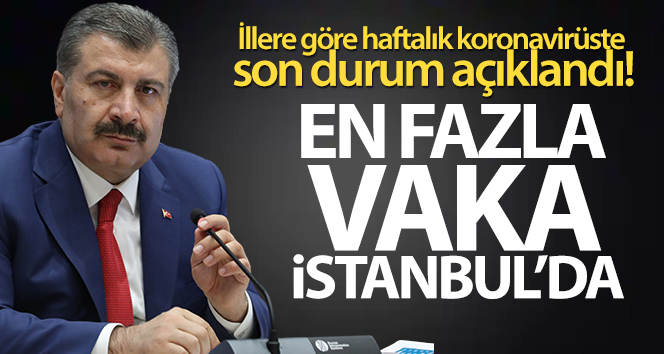 İllere göre haftalık vaka sayıları açıklandı!