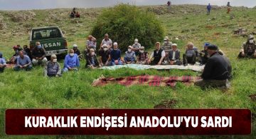 Köylüler kuraklık nedeniyle kurban kesti ve yağmur duasına çıktı