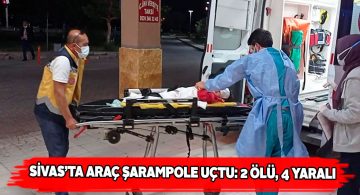 Zara ilçesinde şarampole uçan araçta 2 ölü