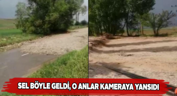 Gemerek ilçesindeki sağanak yağış sele neden oldu