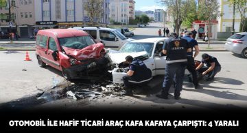 Sivas merkezdeki trafik kazasında 4 yaralı