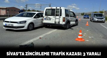 Üç aracın karıştığı zincirleme trafik kazasında 3 yaralı