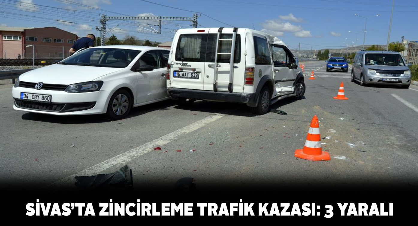 Üç aracın karıştığı zincirleme trafik kazasında 3 yaralı
