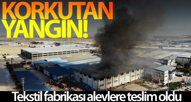 Alevlere teslim olan fabrika havadan görüntülendi