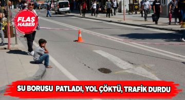 Atatürk Caddesi’nde çökme meydana geldi
