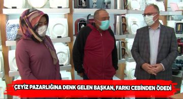 Başkan Bilgin’den genç çifte çeyiz yardımı