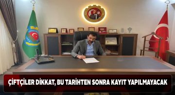 Çiftçi Kayıt Sistemine başvurularda son gün 30 Haziran