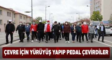 Dünya Çevre Günü’nde bisiklete bindiler ve yürüyüş yaptılar