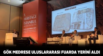 Gök Medrese’nin mavi çinileri uluslararası fuarda tanıtıldı