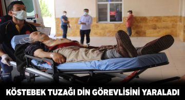 Kurmak istediği köstebek tuzağı kendini yaraladı