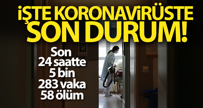 Türkiye’de son 24 saatte 5.283 koronavirüs vakası