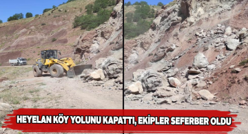 Zara ilçesine bağlı Akdede köyünde heyelan meydana geldi