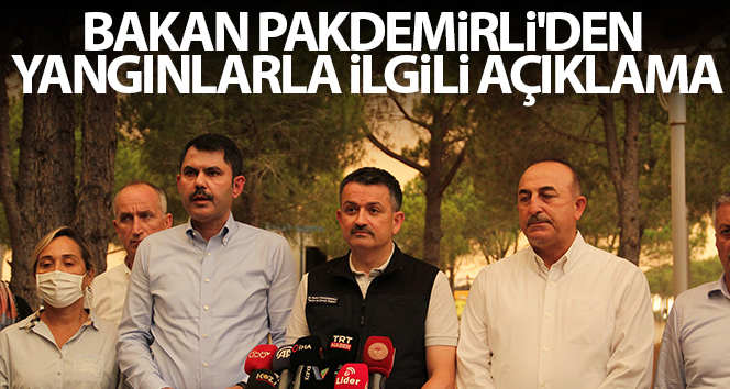 Bakan Pakdemirli’den ülke genelindeki yangınlarla ilgili açıklama