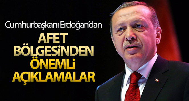 Cumhurbaşkanı Erdoğan’dan yangın bölgesinde önemli açıklamalar