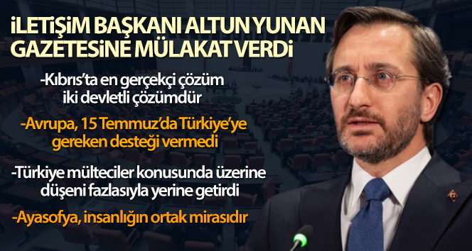 Cumhurbaşkanlığı İletişim Başkanı Altun: ‘Kıbrıs’ta en gerçekçi çözüm iki devletli çözümdür’