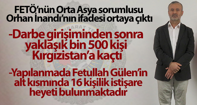 FETÖ’nün Orta Asya sorumlusu Orhan İnandı’nın ifadesi ortaya çıktı