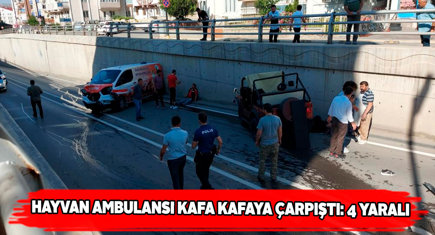 Sivas merkezdeki trafik kazasında 4 yaralı