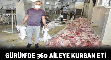 Gürünlü hayırseverler yoksul aileler için kurban kesti