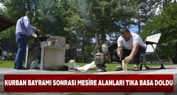 Kurbanlıklar kesildi vatandaşlar pikniğe akın etti