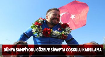 Şampiyon güreşçiye memleketi Sivas’ta görkemli karşılama