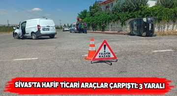 Sivas kent merkezinde trafik kazası meydana geldi