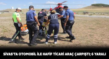 Zara’da otomobil ile hafif ticari araç çarpıştı